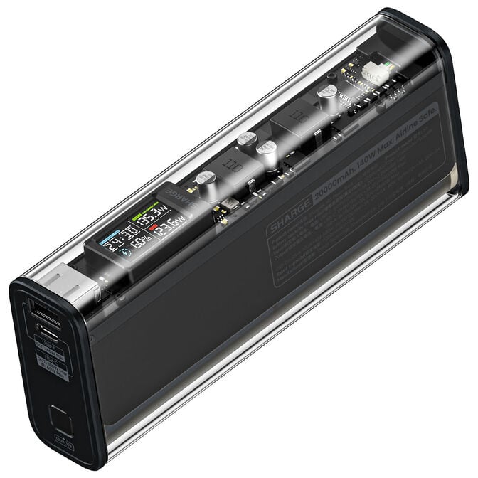 SHARGE Shargeek 140 20000 mah Powerbank - Black image number 2