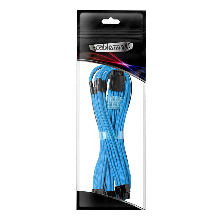Cablemod PRO ModMesh RT 12VHPWR auf 3x PCI-e Kabel für ASUS/Seasonic/Phanteks - 60cm, hellblau image number 2