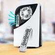 Grey heatsink with cover for PS5 M.2 SSD storage image number null