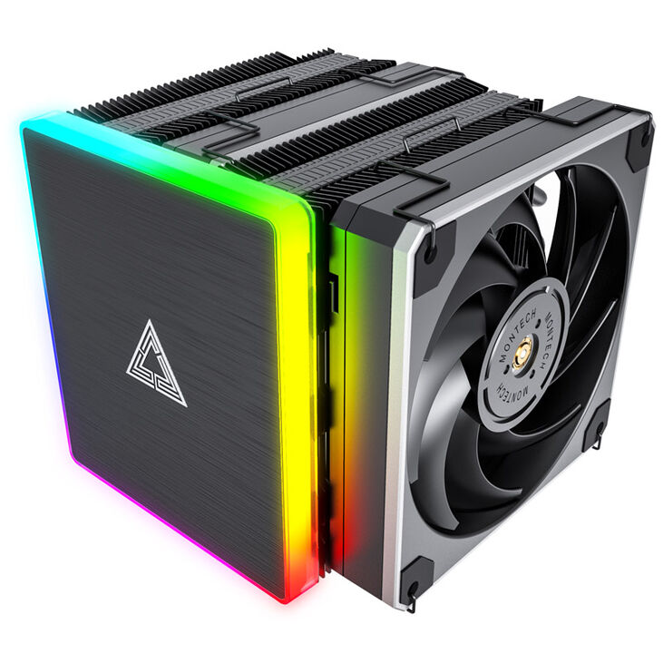 Montech Metal DT24 Premium CPU-Kühler, ARGB, 2x120mm image number 1