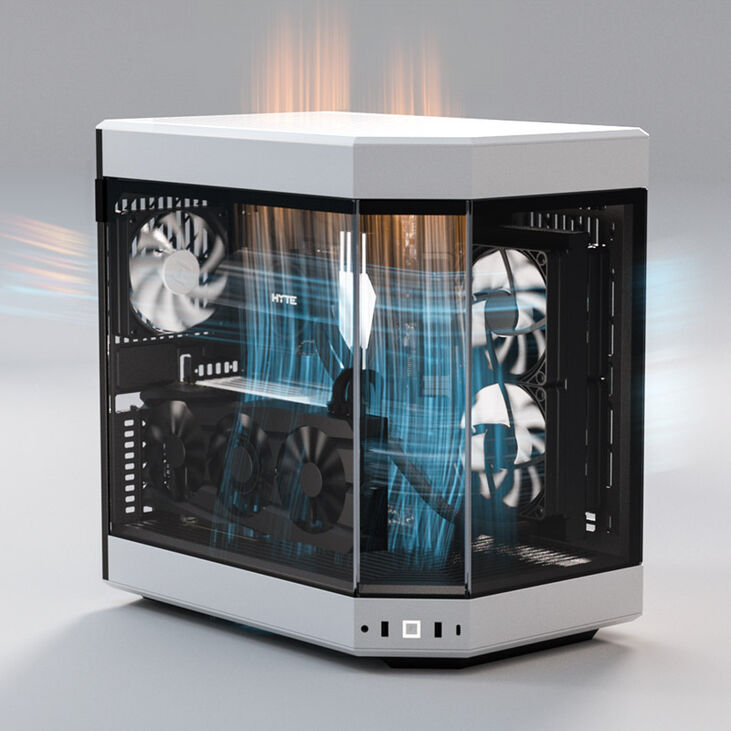 Hyte Y60 Midi Tower, Tempered Glass - schwarz/weiß image number 8
