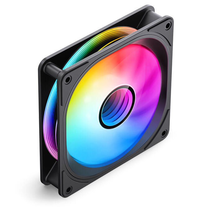 Jonsbo FR-606BR PWM-L&uuml;fter, Reverse, RGB - 120mm, schwarz image number 1