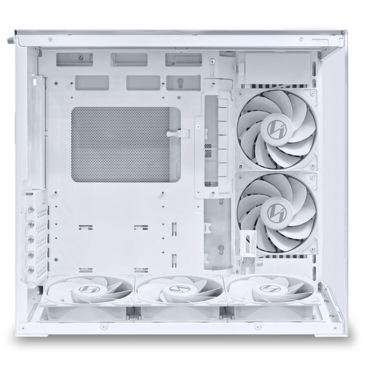 Lian Li O11 Dynamic Mini V2 Flow PC-Gehäuse, Mini-Gehäuse, ATX, Tempered Glass - inklusive 5x 120-mm-Lüfter, weiß image number 4