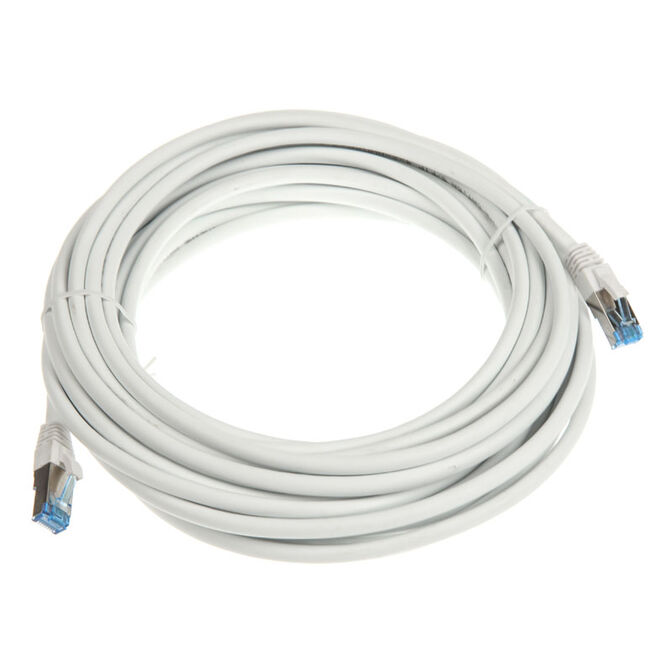 InLine Patch Cable Cat.6A, S/FTP (PiMf), 500MHz, white - 10m image number 1