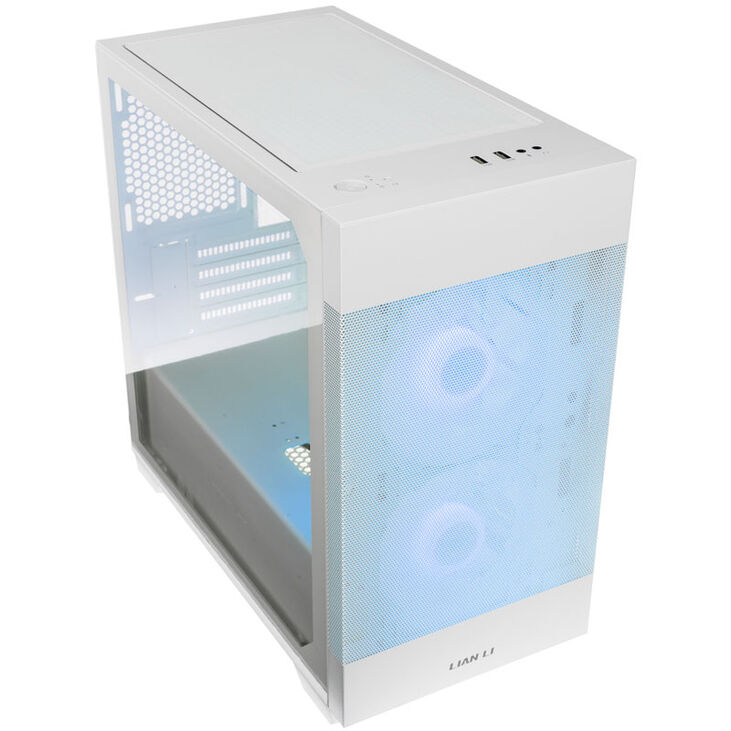 Lian Li LANCOOL 205M Mesh Micro-ATX Case, Tempered Glass - white image number 1