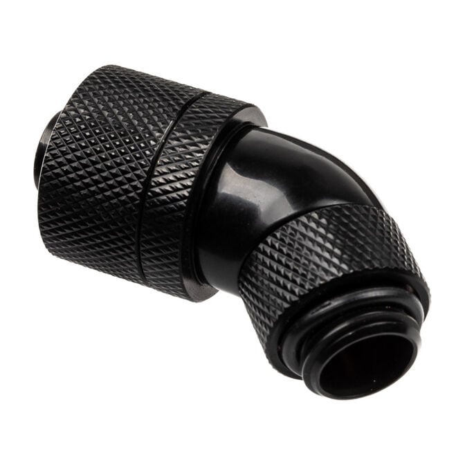Alphacool HF connection 45 degrees G1/4 inch female thread to 16/10mm - rotatable, black image number 1