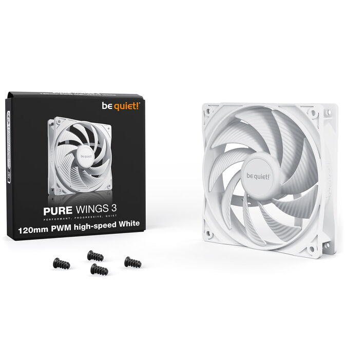 be quiet! Fan Pure Wings 3 PWM - 120 mm, High Speed White image number 2