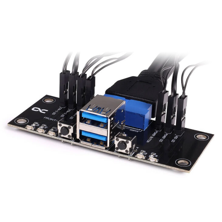 Alphacool ES Front I/O-Panel mit USB 3.0 und Kabelsatz für Servergehäuse image number 2