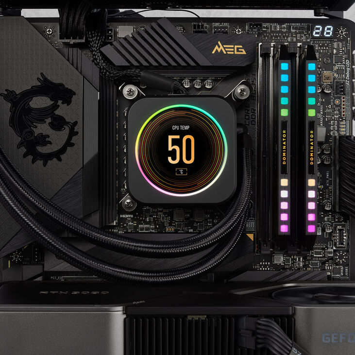 Corsair Dominator Platinum RGB DDR5-6400 RAM, CL32, XMP - 32 GB Dual-Kit, black image number 5