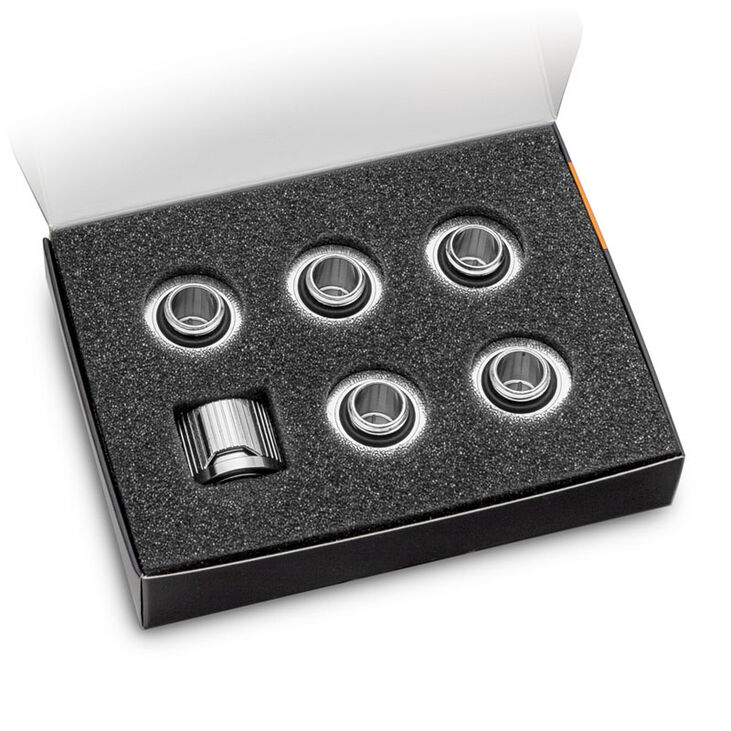 EK Water Blocks EK-Quantum Torque STC 10/16 - 6-pack, silver image number 1