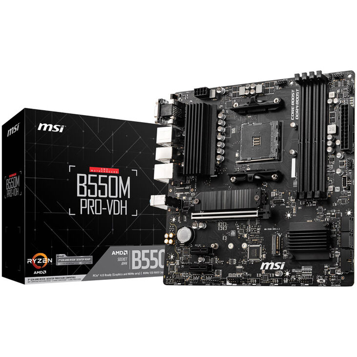 MSI B550M Pro-VDH, AMD B550 Mainboard - Sockel AM4 image number 0