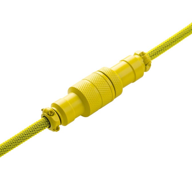 CableMod PRO Coiled Keyboard Cable USB-C to USB Type A, Dominator Yellow - 150cm image number 3