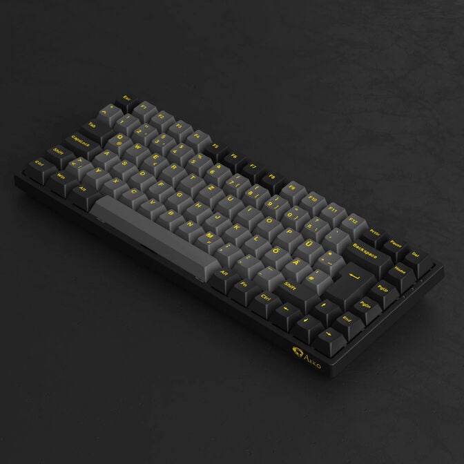 AKKO Black & Gold 3084B Plus Gaming Tastatur, RGB &ndash; Akko V3 Cream Yellow Pro Switches, ISO DE, schwarz & gold image number 3