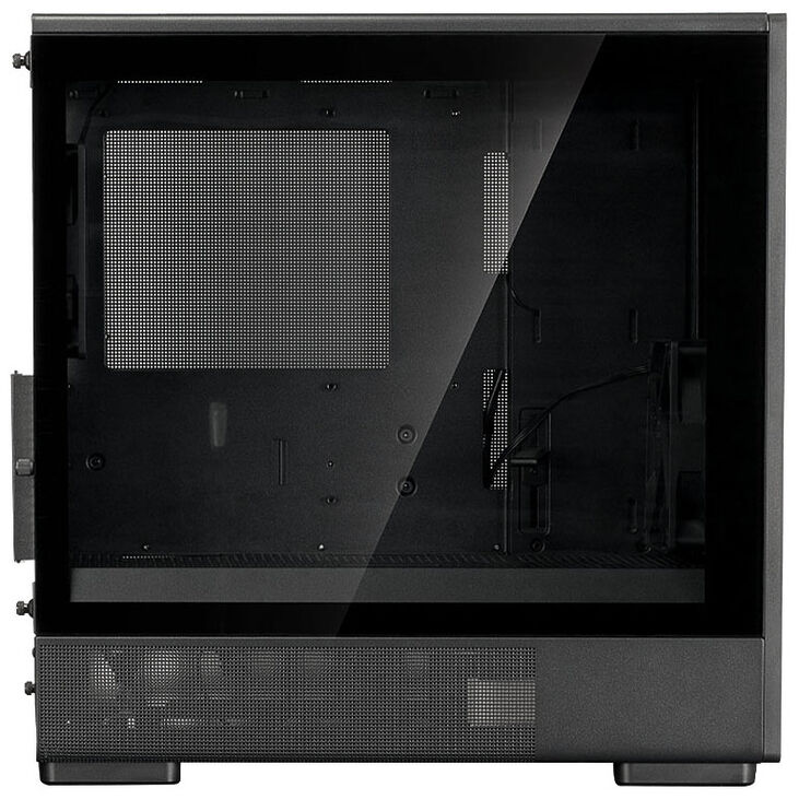 Zalman P10 Namu PC Case, Mini-Tower, mATX, Tempered Glass - black, wood image number 4