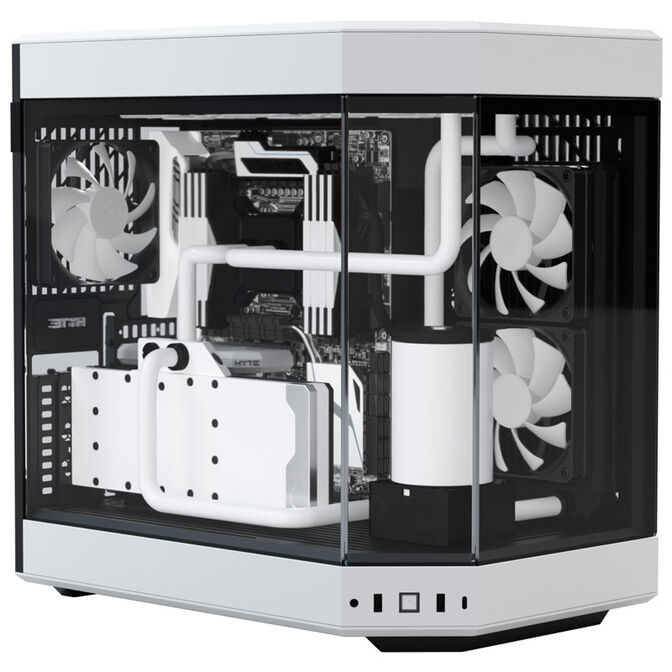 Hyte Y60 PC Case, Mid Tower, Tempered Glass - Black/White image number 1