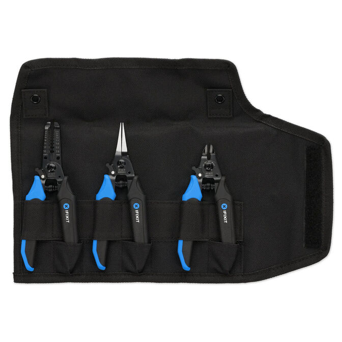 iFixit Mandible 3-teiliges Zangen-Set - Schwarz/Blau image number 1