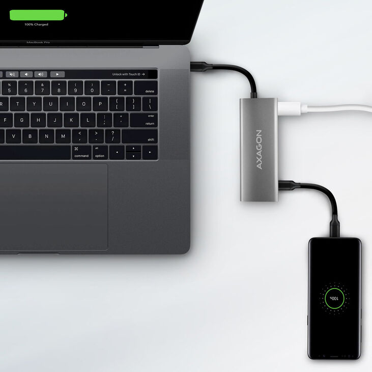 Axagon HMC-5G21 USB-C 10Gbps SPEEDSTER 5in1 hub image number 6