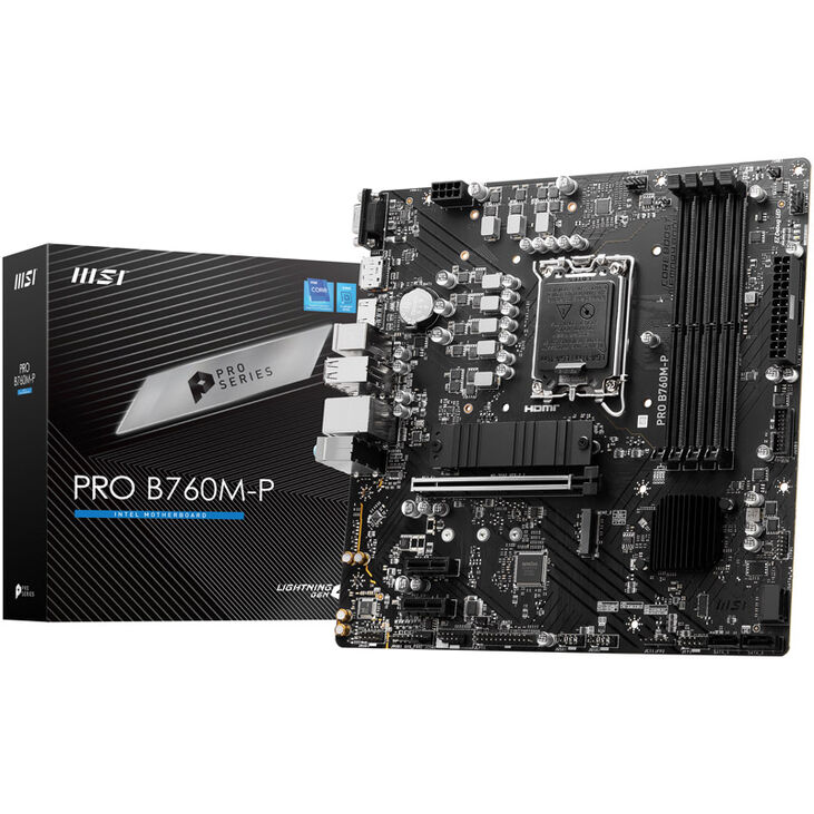 MSI Pro B760M-P, Socket LGA 1700, Intel B760M, Micro-ATX - DDR5 image number 0