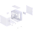 Jonsbo TK-3 PC Case, Mid Tower, ATX, Tempered Glass - White image number null