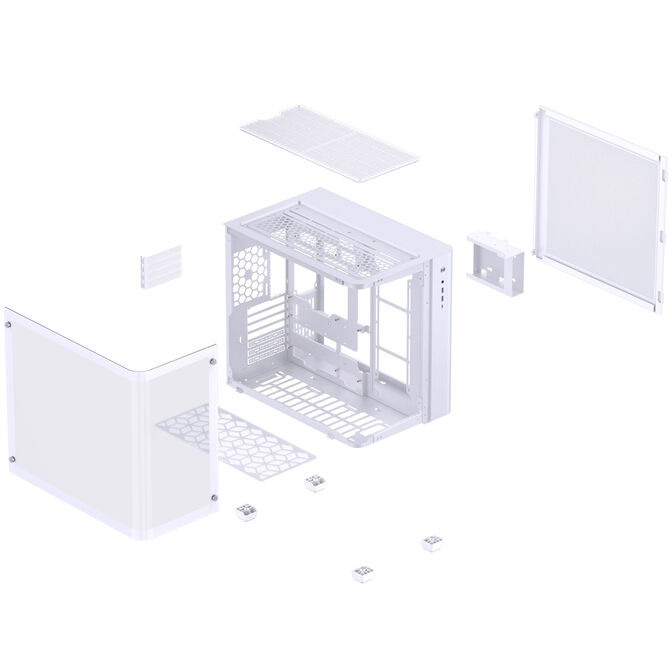 Jonsbo TK-3 PC Case, Mid Tower, ATX, Tempered Glass - White image number 12