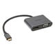 Akasa USB Typ C 2-In-1 Display-Adapter - silber