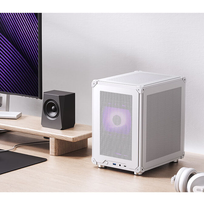 Jonsbo C6 PC-Geh&auml;use, Mini-Tower, Micro-ATX - wei&szlig; image number 9