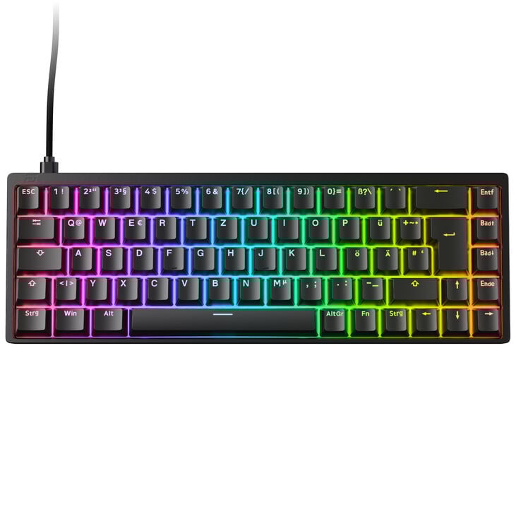 Endgame Gear KB65HE 8k Gaming Keyboard, Hall Effect, 8000Hz, 65%, RGB - Raesha Silent, ISO (German), Black image number 1