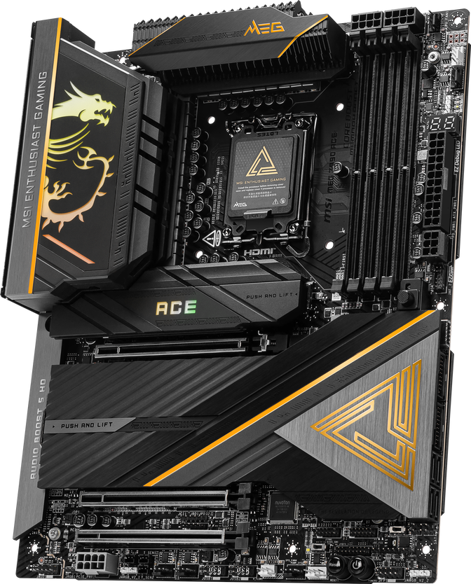 MSI MEG Z890 ACE motherboard, socket LGA 1851, Intel Z890, ATX, DDR5 image number 4