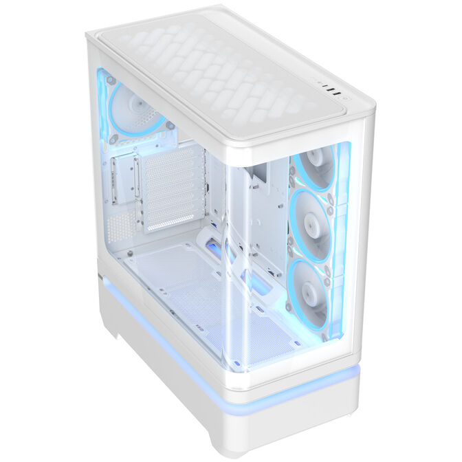 ASUS Prime AP304 ARGB PC Case, Mid Tower, ATX, ARGB, Tempered Glass &ndash; white image number 1