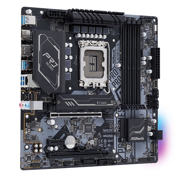 ASRock H670M Pro RS, Intel H670 Motherboard - Socket 1700, DDR4 image number 1
