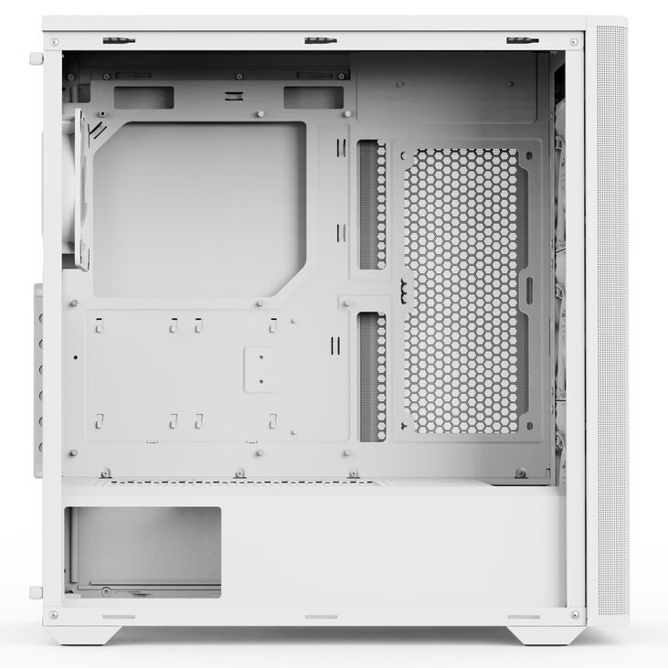 Aerocool D501A PC case, Mid Tower, ATX, Tempered Glass - white image number 4
