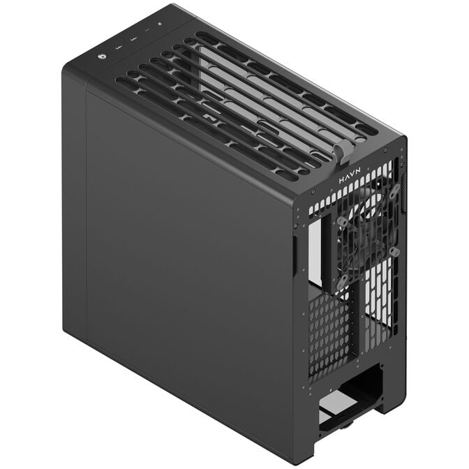 HAVN BF 360 Flow PC Case, Midi Tower, E-ATX, Tempered Glass - Black image number 5