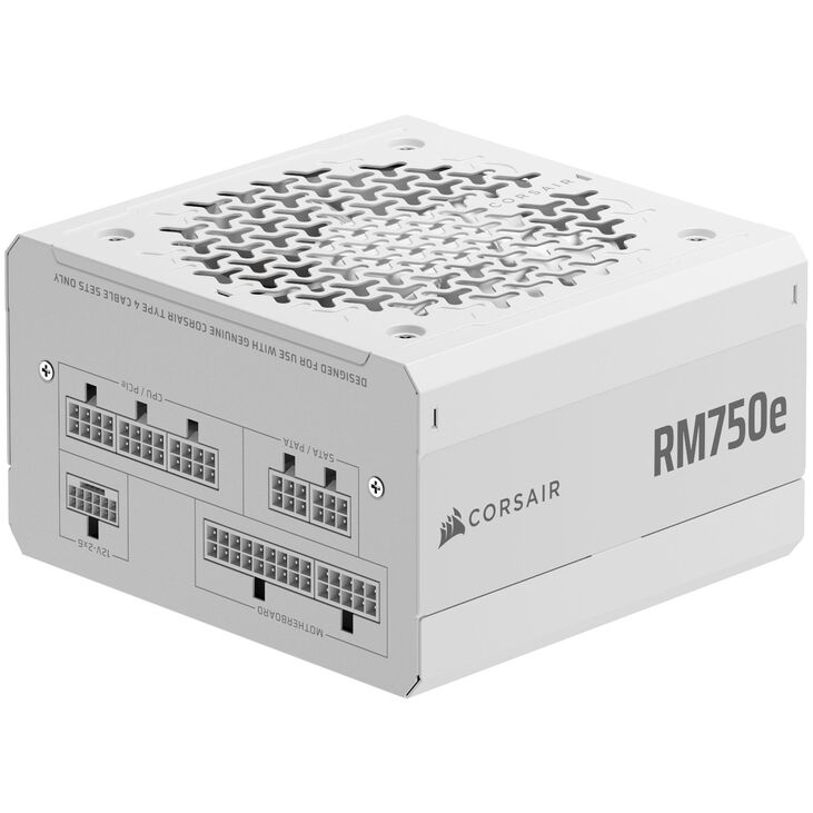 Corsair RMe Series RM750e 80 PLUS Gold Power Supply, modular, ATX 3.1, PCIe 5.1 - 750 Watts, white image number 1
