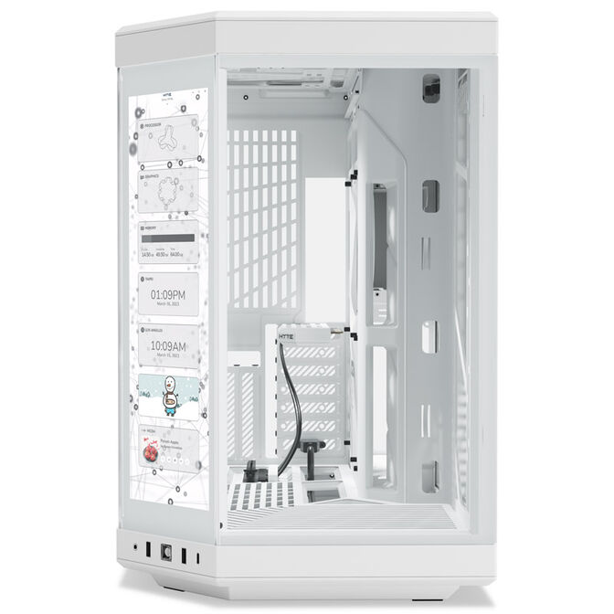 Hyte Y70 Touch PC Case, Mid Tower - White image number 2