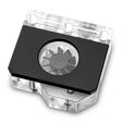 EK Water Blocks EK-Quantum Scalar Flowmeter Top-To-Bottom D-RGB - Black image number null