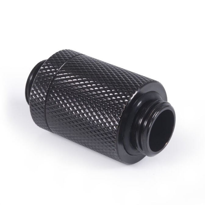Alphacool ES D-Plug, 25.5mm, G1/4 IG to G1/4 IG - Deep Black image number 1