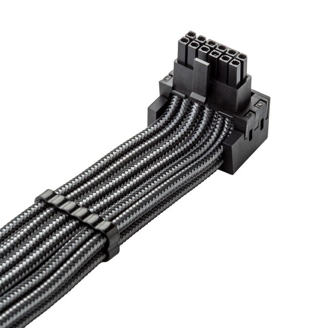 CableMod C-Series Pro Anschlusskabel - Variante B, 90&deg;, 16-Pin zu 4x 8-Pin PCIe, carbon image number 1
