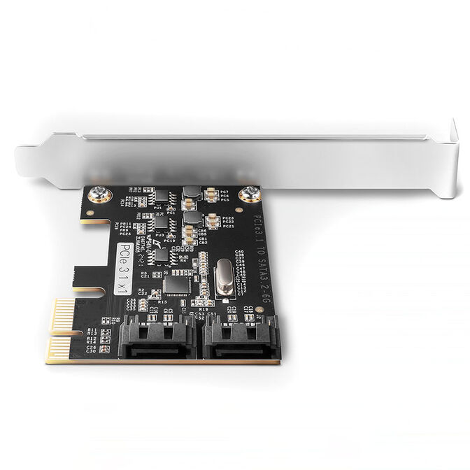 AXAGON PCES-SJ2 PCIe Controller 2x internal SATA 6G port, JMB582 + LP image number 3