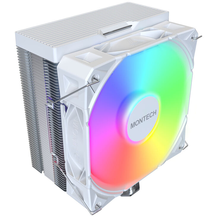 Montech NX400 White CPU-Kühler, ARGB - 120mm, weiß image number 0