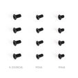 Alphacool Core Push Mounting 25 mm M3/M4/UNC 6-32 Set 4-Pack image number null