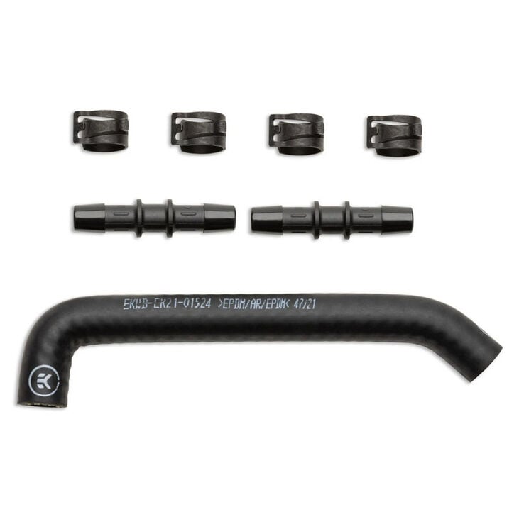 EK Water Blocks EK-Pro Tubing 17/10mm, Reinforced, EPDM, Preformed 45°/90° - black image number 4