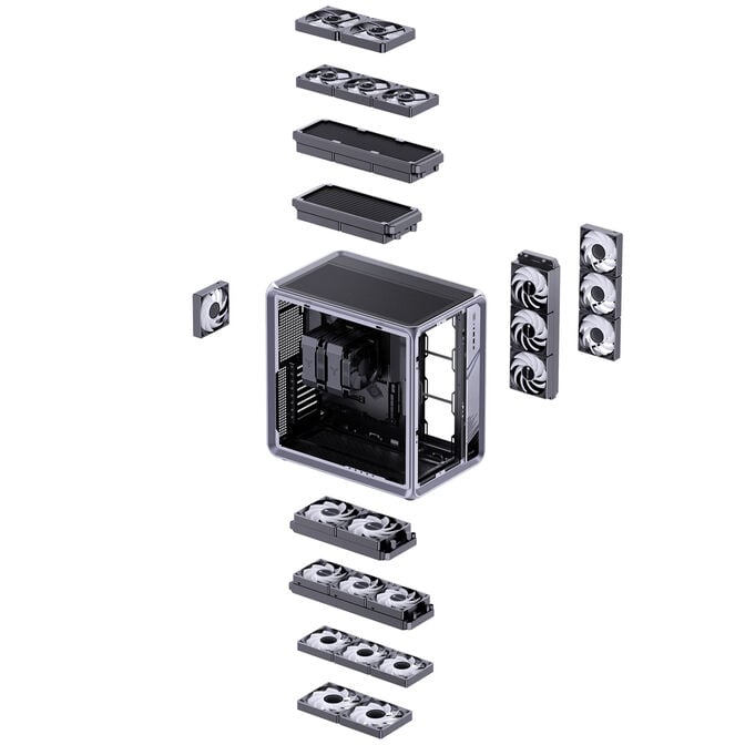 Jonsplus BO400 PC-Geh&auml;use, Midi-Tower, ATX, Tempered Glass &ndash; gunmetal grey image number 23