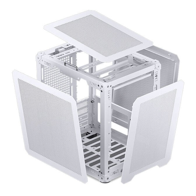 Jonsbo C6-ITX PC Case, Mini Tower, ITX, with Carry Handle - White image number 3