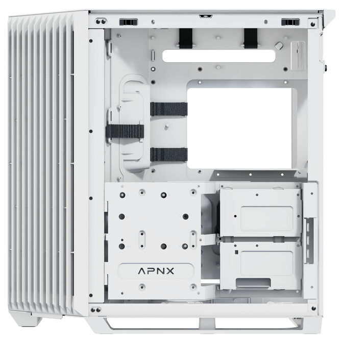APNX V1 PC Case, Mid Tower, ATX, Tempered Glass &ndash; White image number 8