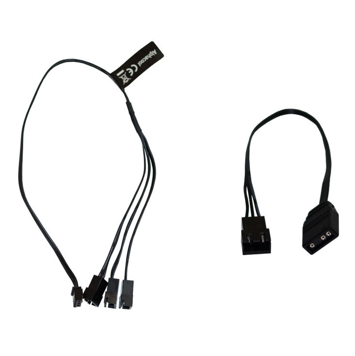Alphacool Digital RGB LED Y-Kabel 3-fach mit JST-Stecker, schwarz - 30cm image number 0