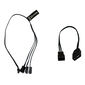 Alphacool Digital RGB LED Y-Kabel 3-fach mit JST-Stecker, schwarz - 30cm