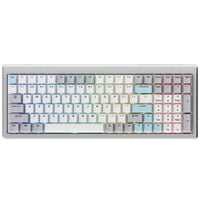 Ducky Cushion 98 Gaming-Tastatur, 96%, US-Layout, Shush Red Switches - Silver