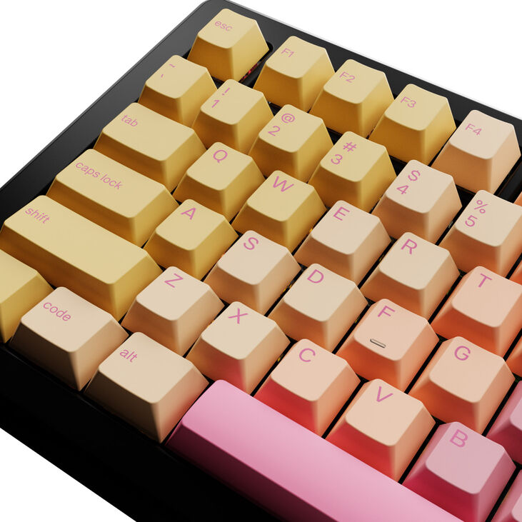 Glorious GPBT Gradient Keycaps, ANSI Layout (US), PBT, Dye-Sub - Grapefruit image number 3