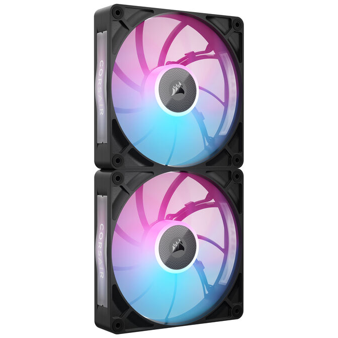 CORSAIR iCUE LINK RX140 MAX RGB PWM Fan - 2-Pack, 140mm, black image number 1