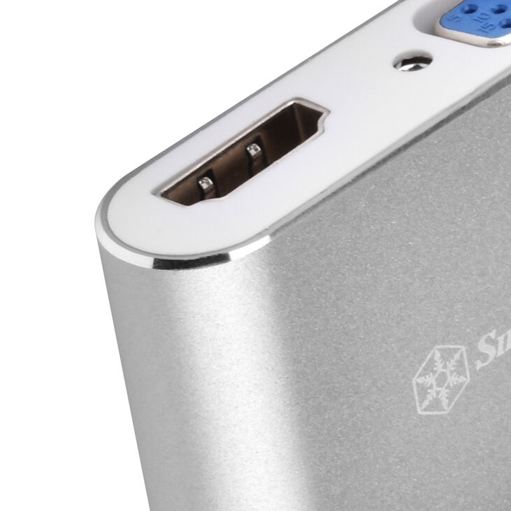 SilverStone SST-EP16C - USB Type-C auf VGA & HDMI Adapter image number 5